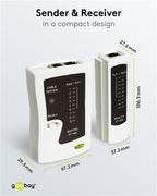 Professionele Netwerkkabeltester voor RJ11 en RJ45 Kabels met LED-diagnose - XT468