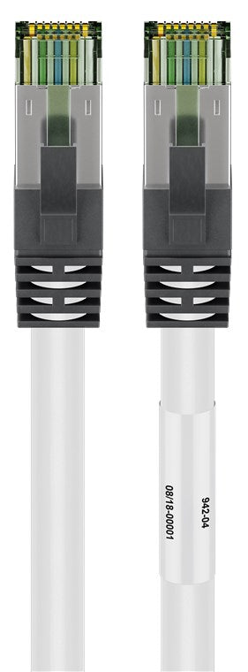 RJ45 (CAT 6A, 500 MHz) netwerkkabel met CAT 8.1 S/FTP raw kabel, OFC - Goobay