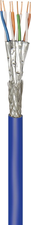 CAT 7A netwerkkabel, S/FTP (PiMF), blauw