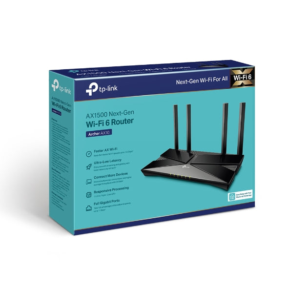 TP-Link Archer AX10 - router - Wi-Fi 6 - AX1500 - dual-band