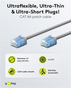 Ultraflexibele CAT 6A netwerkkabel, slim, U/UTP, CU – Goobay
