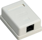 1-poorts RJ45-aansluitdoos, CAT 6, UTP, wit
