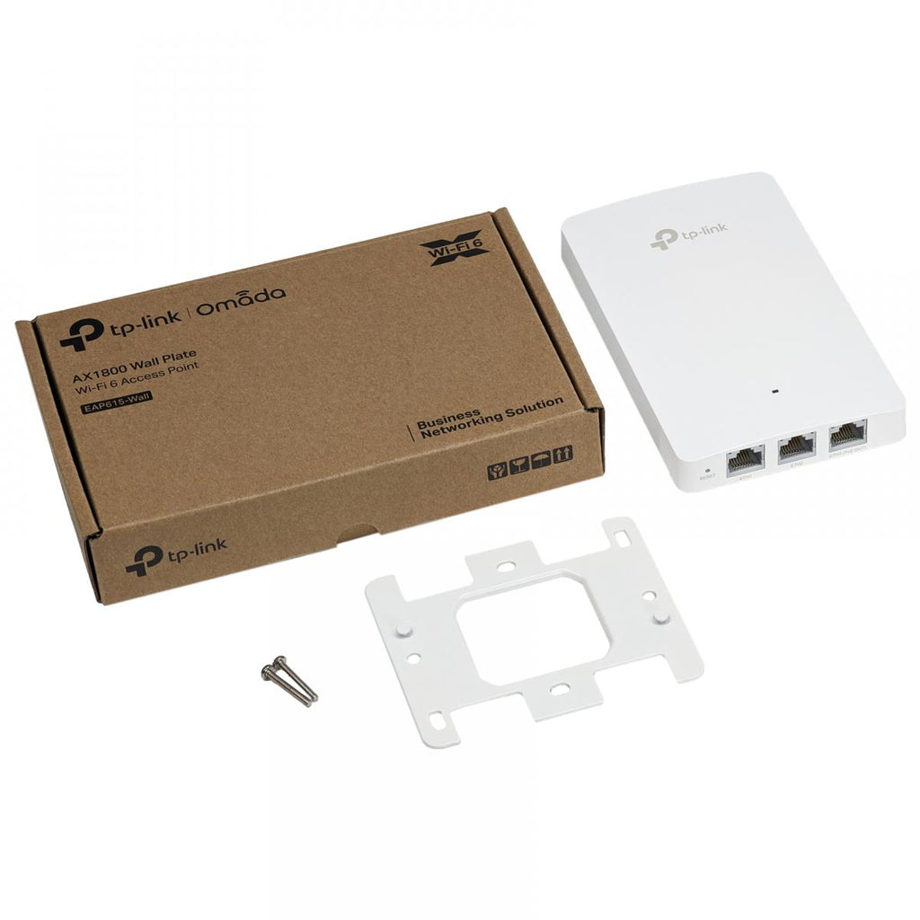 TP-Link Omada EAP615-WALL - wall access point - Wi-Fi 6 - AX1800 - dual-band - PoE