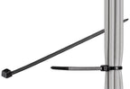 Kabelbinders, UV- en weerbestendig nylon, zwart, 100 stuks, in diverse maten