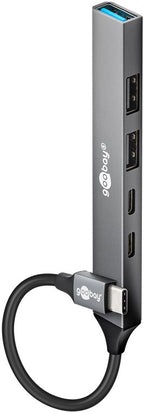 Slimme 5-Poorts USB Hub – USB-C™ naar USB-C™ / USB-A – 5 Gbit/s