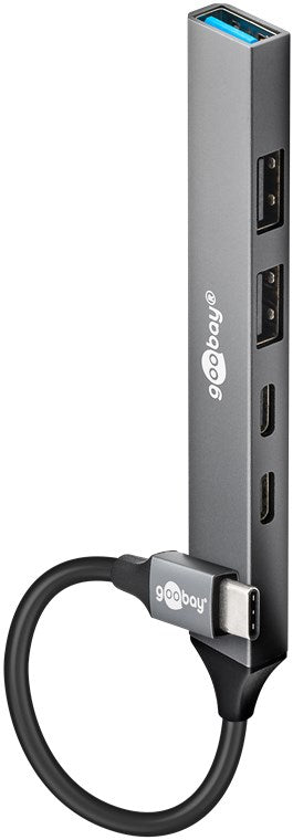Slimme 5-Poorts USB Hub – USB-C™ naar USB-C™ / USB-A – 5 Gbit/s