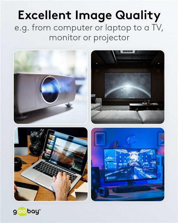 DisplayPort‑naar‑HDMI‑kabel, 4K @ 30 Hz