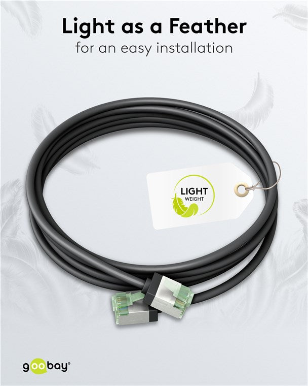 Ultraflexibele CAT 8.1 netwerkkabel, slim, U/FTP