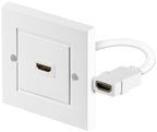 HDMI™ wandcontactdoos, verguld, 1x HDMI™ aansluiting (type A) > 1x HDMI™ aansluiting (type A)