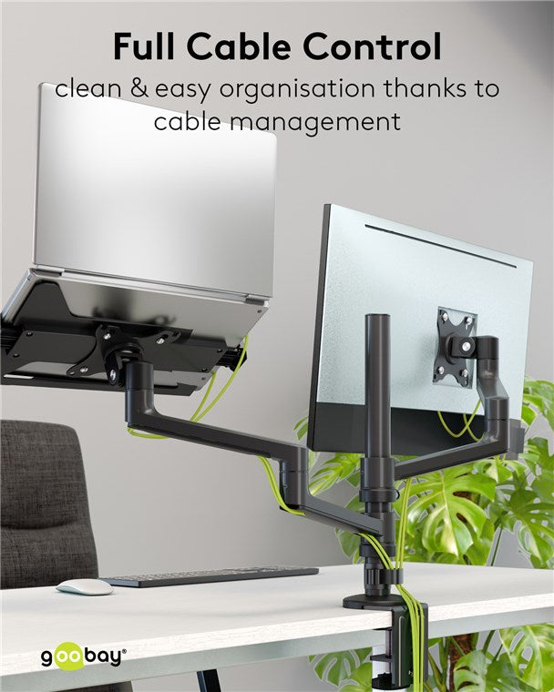 Laptop houder voor Monitorarm – VESA 75x75 & 100x100 – 17,3 inch