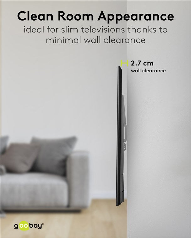 TV Muurbeugel Vast – Zwart