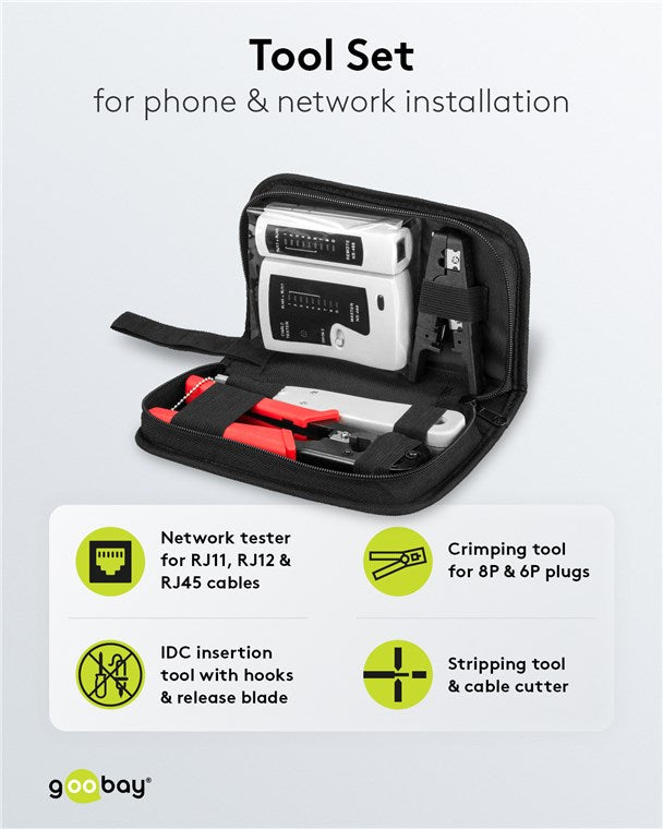 Toolset voor telefoon- en netwerkinstallatie (4-in-1)