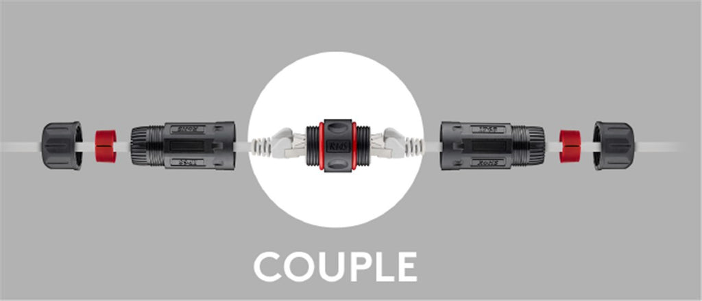 Outdoor CAT 6 Kabelkoppeling RJ45 Patch IP68 - Stofdicht & Waterdicht