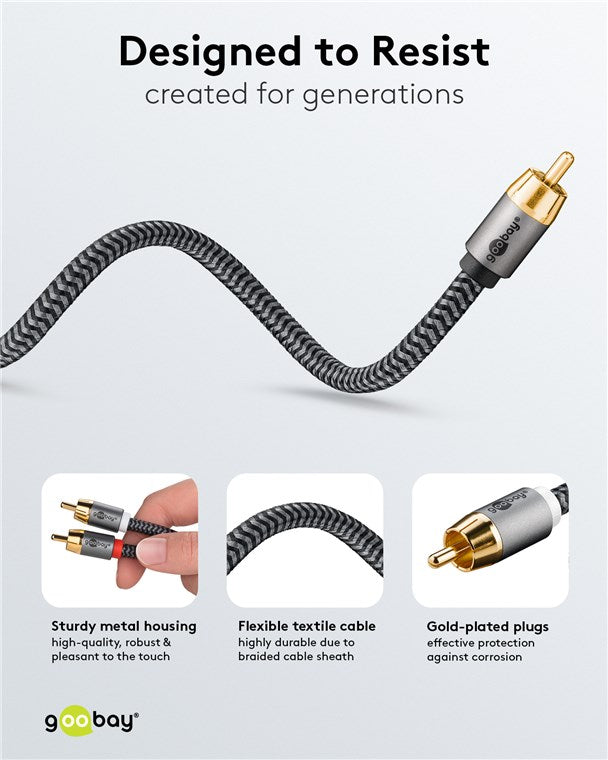 Goobay Plus Subwoofer/Stereo Kabel | RCA-Y