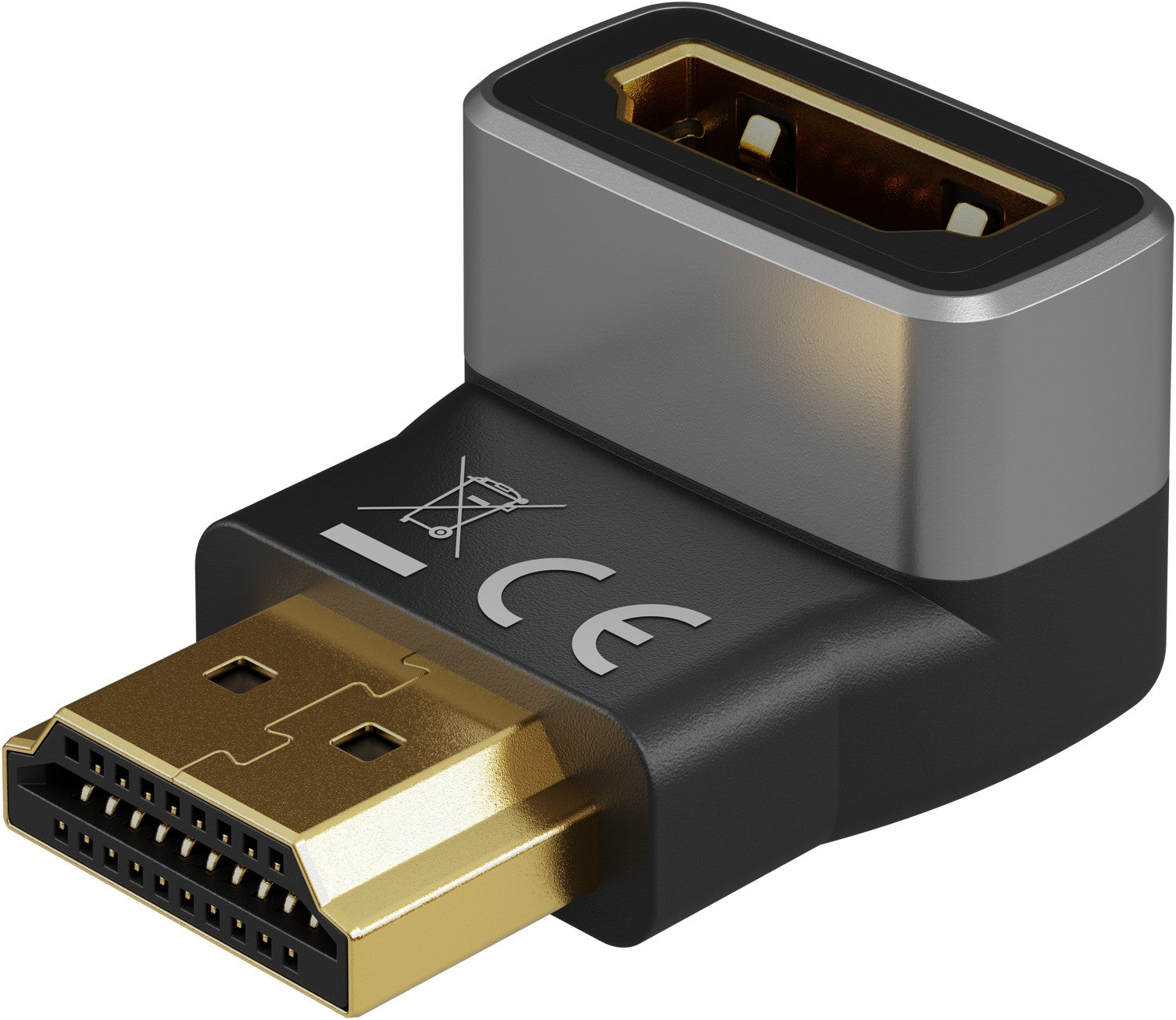 HDMI haakse 270° adapter - 8K / 60 Hz, 48 Gbit/s