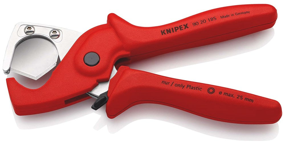 Slang- en beschermingsbuissnijder (Duct Cutter), max. dia. 25mm 90 20 185 185 - Knipex PlastiCut