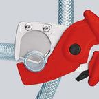 Slang- en beschermingsbuissnijder (Duct Cutter), max. dia. 25mm 90 20 185 185 - Knipex PlastiCut