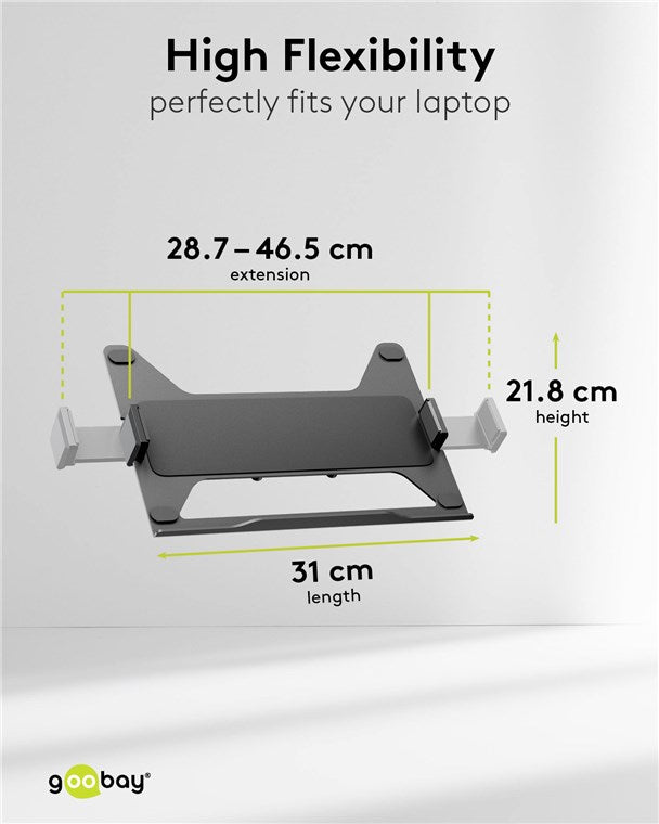 Laptop houder voor Monitorarm – VESA 75x75 & 100x100 – 17,3 inch