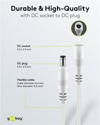 DC-verlengkabel | Wit