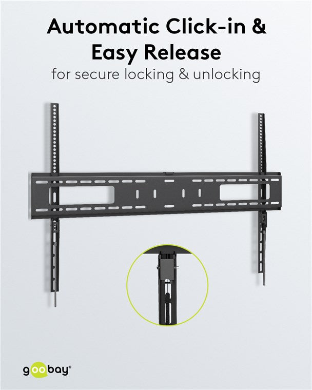TV Muurbeugel Vast – Geschikt voor 43 t/m 100 inch – Zwart (XL)