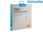 Coax aansluitkabel schroef - F-male/F-male, recht, 1,5 meter - Technetix