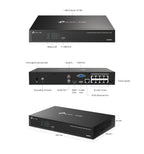 VIGI 1 serie NVR, 1 Harde schijf, 8 kanalen input, 8x More PoE - NVR1008H-8MP