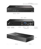 VIGI 1 serie NVR, 1 Harde schijf, 4 kanalen input, 4x PoE - NVR1004H-4P-2TB