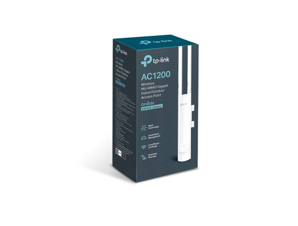 TP-Link Omada EAP225-OUTDOOR - outdoor access point - Wi-Fi 5 - AC1200 - dual-band - PoE