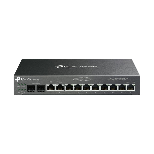 TP‑Link Omada ER7212PC – VPN router – 12‑poorts – Gigabit – PoE+ – SDN Controller
