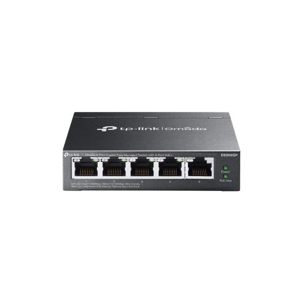 TP-Link Omada ES205GP - switch - 5-poorts - Gigabit - Easy Managed - PoE+ - 4x PoE - 65W