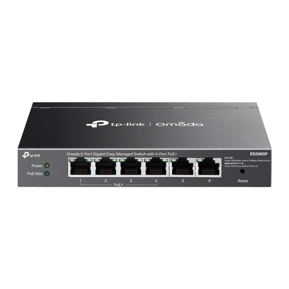 Omada - Switch, 6-Port, 4x PoE+ - Switch ES206GP