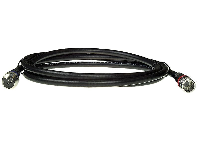Technetix RLA++ IEC-male naar F-male coaxkabel 1,5 meter zwart – Quad Shield – DOCSIS 4.0