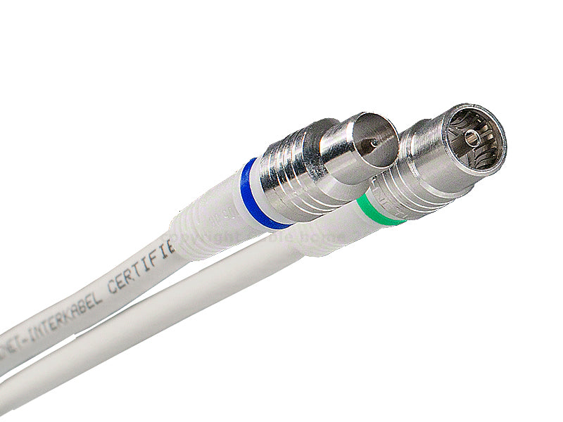 Aansluitkabel Coax - IEC-male/female haaks - Technetix