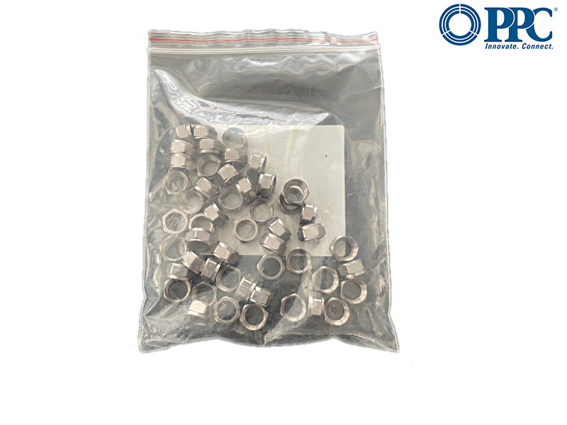 M14 moer voor PPC IEC-male compressieconnector, 50 stuks