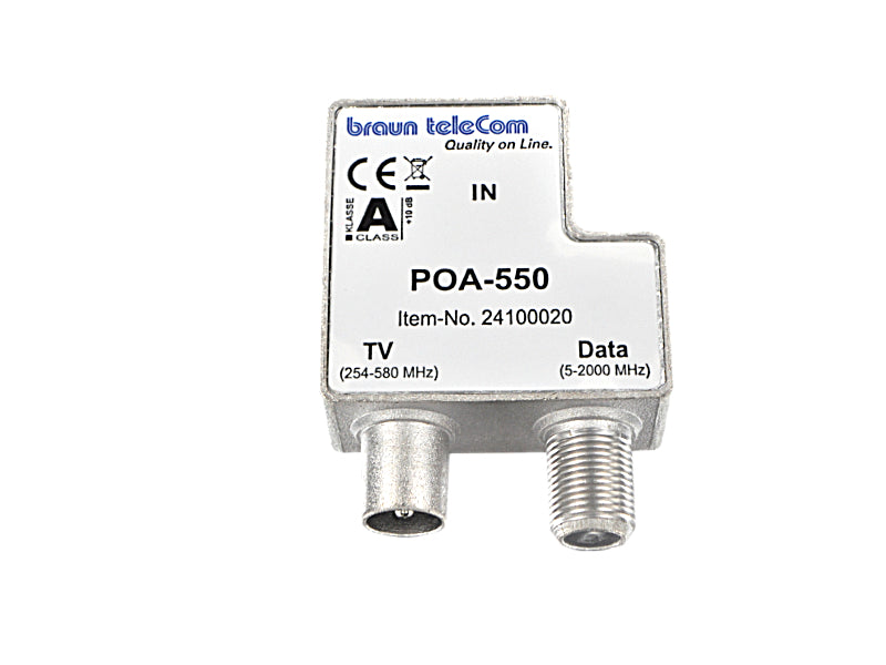 BTV 2 GHz TV/data opdrukverdeler (POA-550)-A - Braun Telecom