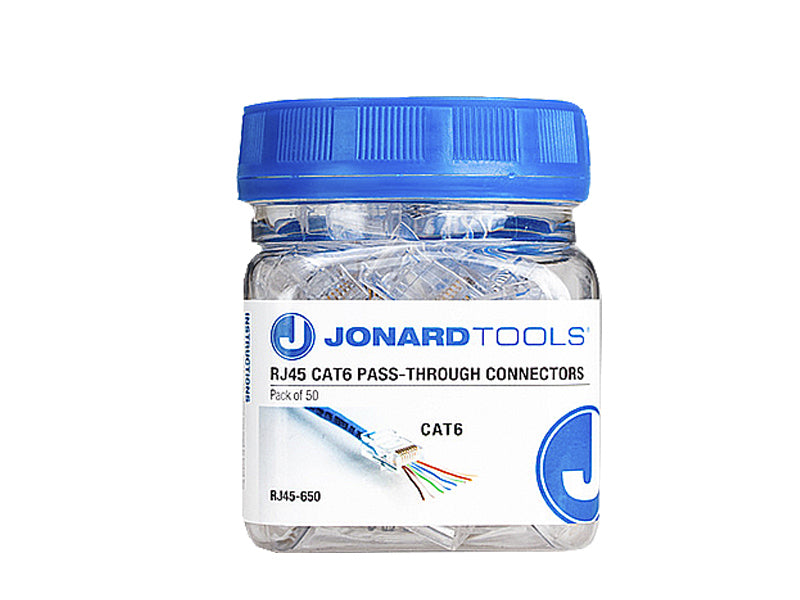 CAT 6 RJ45 "Pass through" connector, 50 stuks (RJ45-650)-A - Jonard