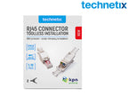 CAT 6A RJ45 "snap-on" connector, 2 stuks, shopverpakking - Technetix
