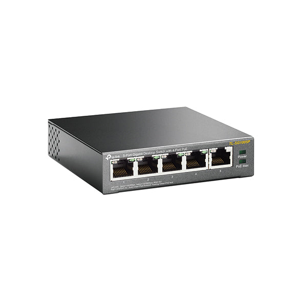TP-Link TL-SG1005P - switch - 5-poorts - Gigabit - POE+ - 4x PoE - 56W