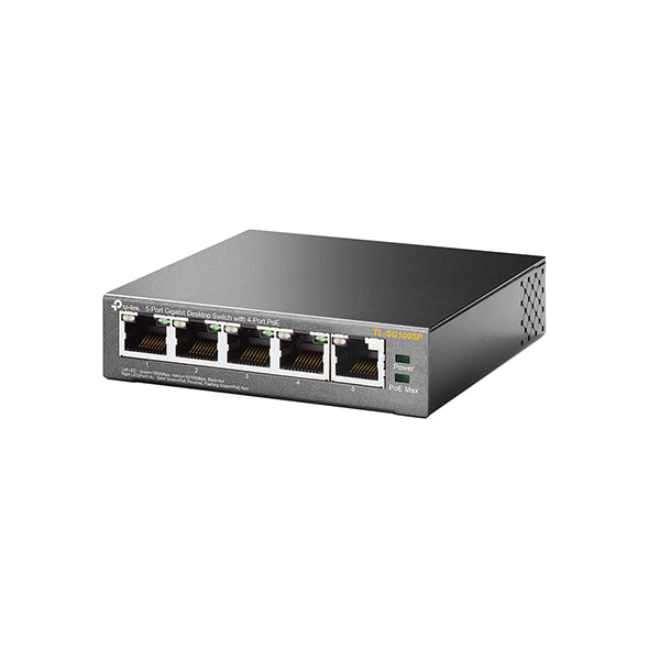 TP-Link TL-SG1005P - switch - 5-poorts - Gigabit - POE+ - 4x PoE - 56W