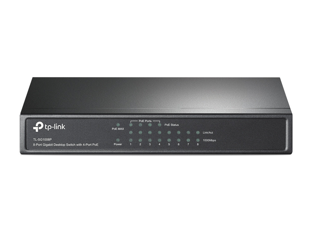 TP-Link TL-SG1008P - switch - 8-poorts - Gigabit - POE - 4x PoE