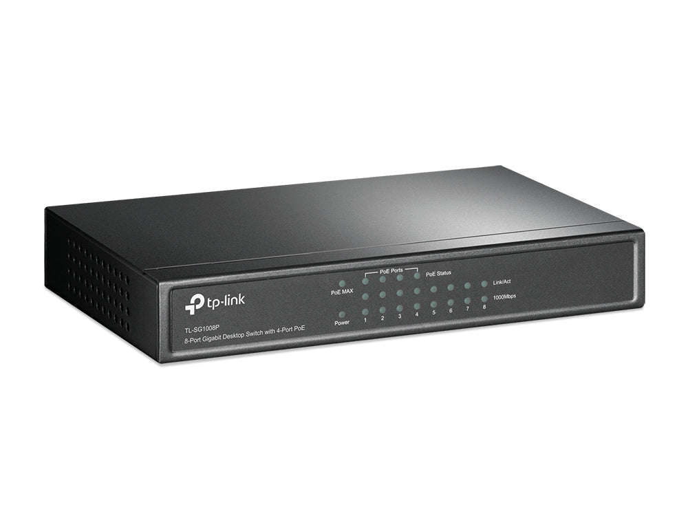 TP-Link TL-SG1008P - switch - 8-poorts - Gigabit - POE - 4x PoE