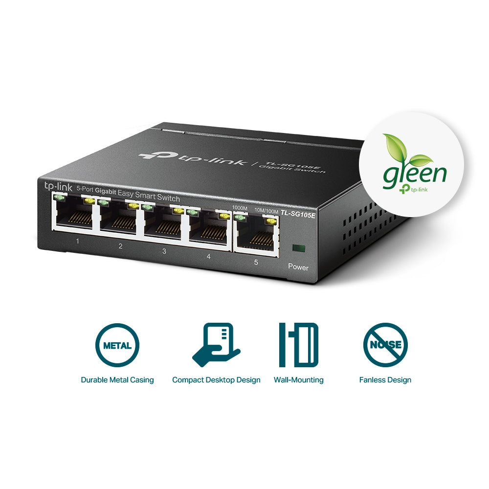 TP-Link TL-SG105E - switch - 5-poorts - Gigabit - Easy Smart