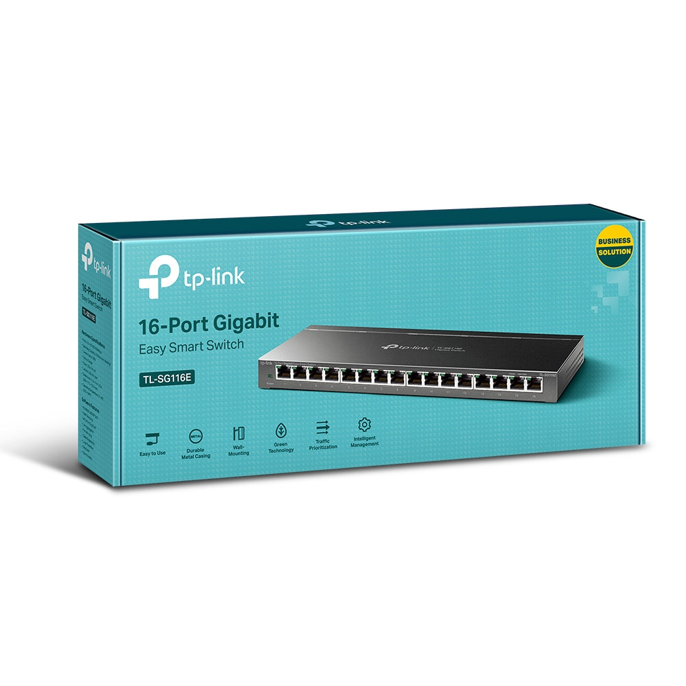 TP-Link TL-SG116E - switch - 16-poorts - Gigabit - Easy Smart