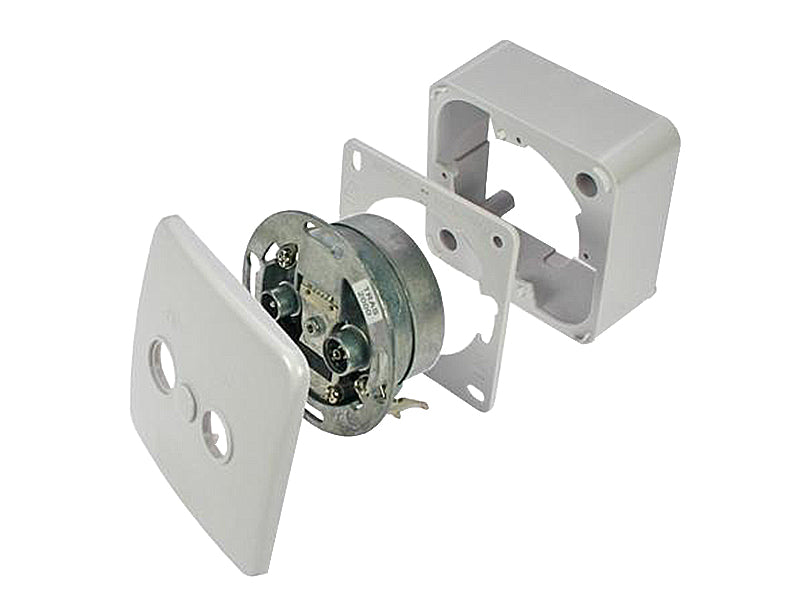 Wandcontactdoos Coax tweegats - Technetix