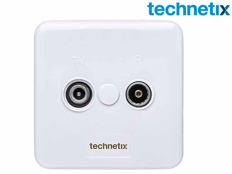 Wandcontactdoos Coax tweegats (TRAS-2000KK)-A - Technetix