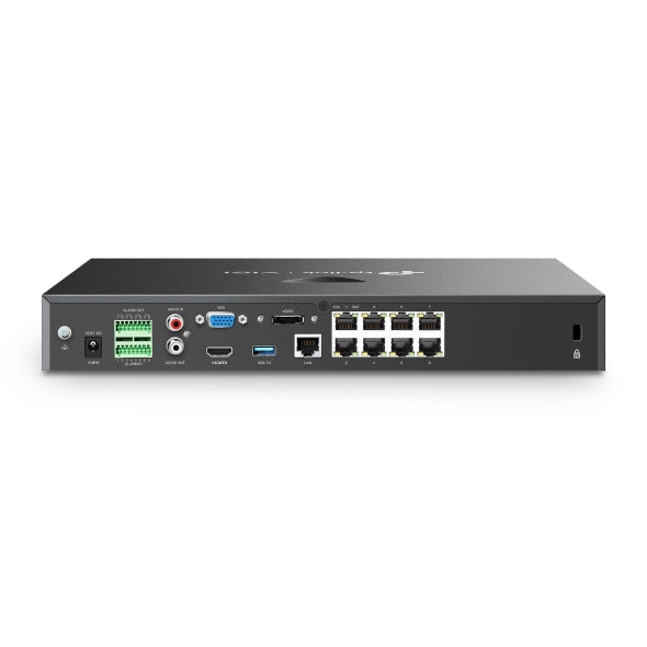 VIGI 2 serie NVR, 2 Harde schijf, 8 kanalen input, 8x PoE - NVR2008H-8MP