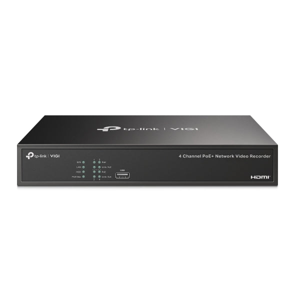 VIGI 1 serie NVR, 1 Harde schijf, 4 kanalen input, 4x PoE - NVR1004H-4P
