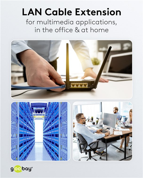 CAT 6A verlengkabel, S/FTP (PiMF), CU - Goobay