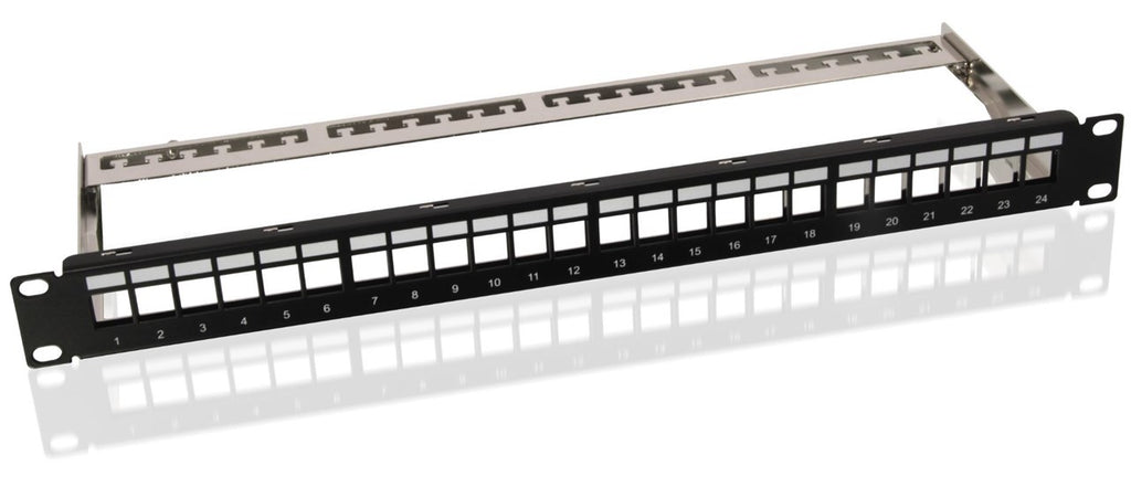 Keystone patchpanel, 19 inch, 24-poorts (1 U)