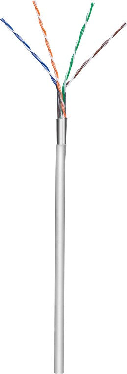 CAT 5e netwerkkabel, F/UTP, grijs, CCA, AWG 24/1 (solid)